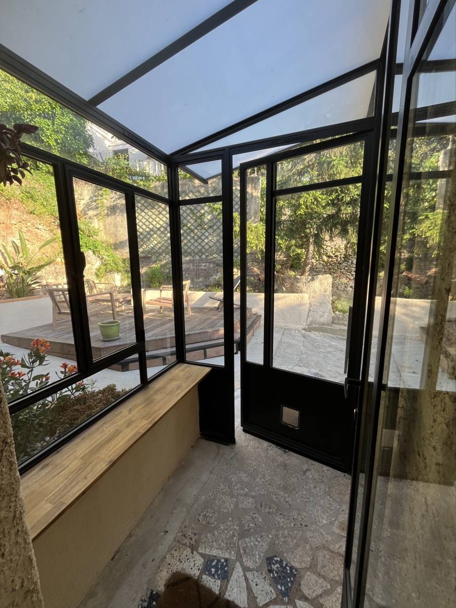 Abri De Porte En Verre VSG – GlasHomeCenter, 90x90cm, Inox, Verre Satiné, étanche Et UV