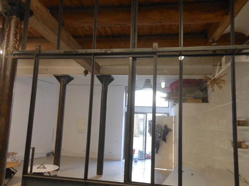 Détail de la porte coulissante