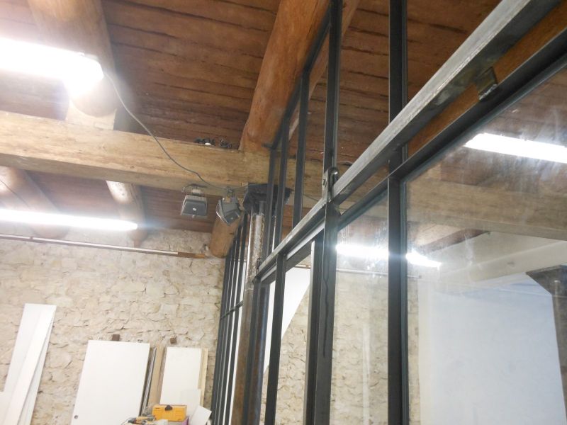 Détail de la porte coulissante