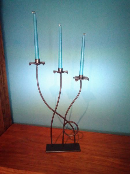 Bougeoir en fer forgé