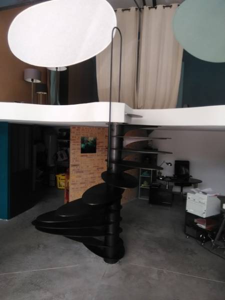 Escalier designé en fer forgé