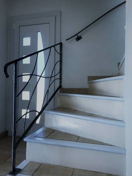 Rampe d'escalier en fer forgé à Marseille