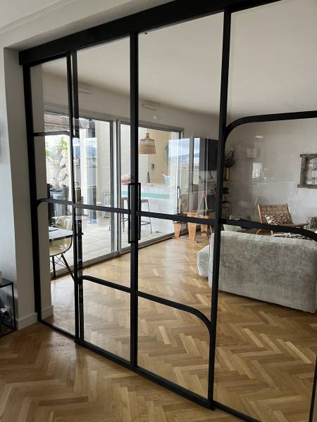 Verrière en acier art déco sur mesure à Marseille 